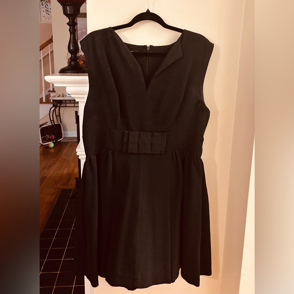Black cocktail dress; size 18